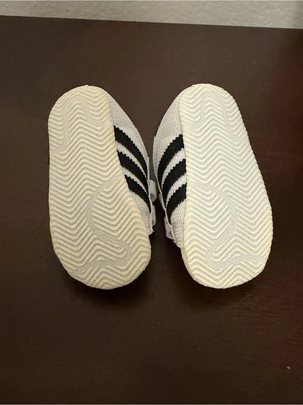Adidas Superstar Crib Shoes Infant Sz 1K White Black Baby Sneakers NWOT